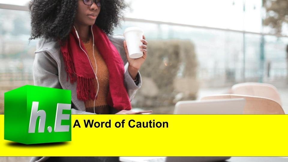 A word of caution
