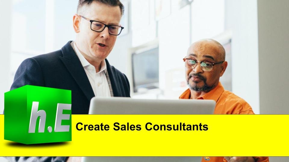 Create Sales Consultants