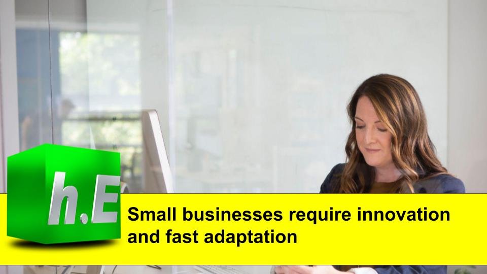 Small businesses require innovation and fast adaptation