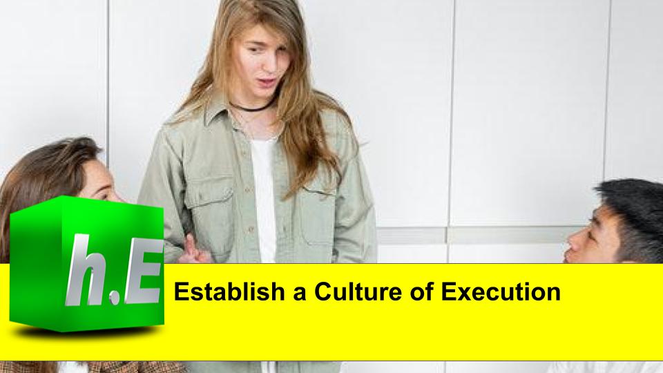 Establish a Culture of Execution