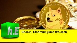 Bitcoin, Ethereum jump 9% each