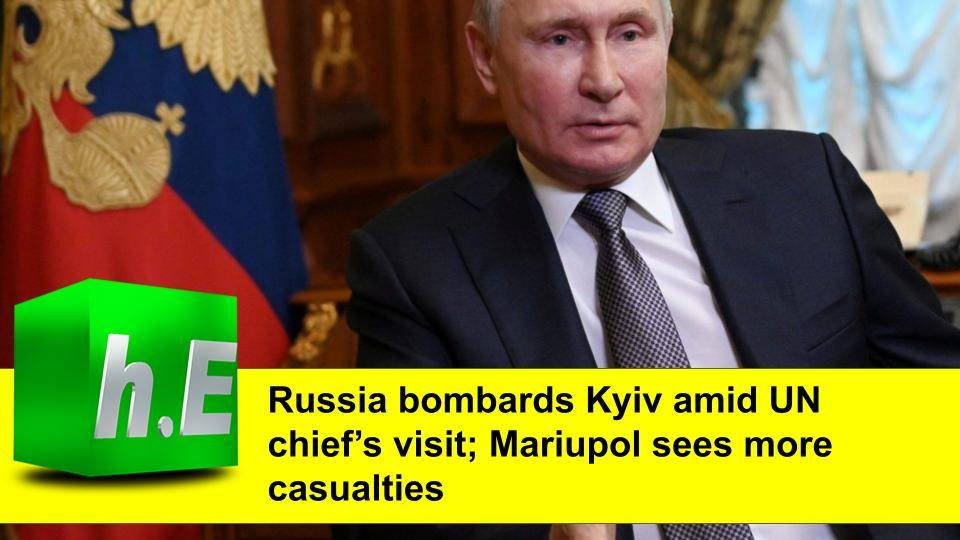 Russian strikes slammed into central Kyiv Thursday as Antonio Guterres was visiting, shocking the UN chief and wounding 10, in the first such rocket attack on the capital since mid-April.