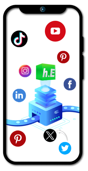 Social Media Sharing All Platforms In A Phone