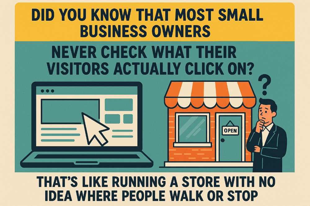 Did you know that most small business owners never check what their visitors actually click on That’s like running a store with no idea where people walk or stop Did you know that most small business owners never check what their visitors actually click on That’s like running a store with no idea where people walk or stop
