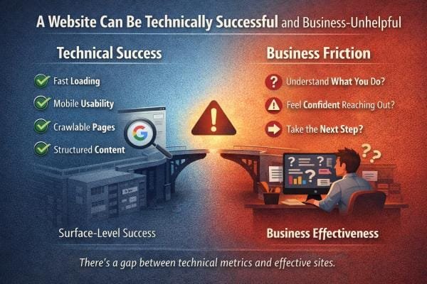 A Website Can Be Technically Successful and Business-Unhelpful