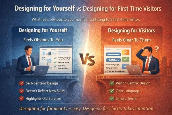 Designing for Yourself vs Designing for First-Time Visitors