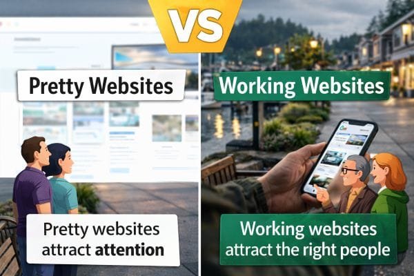 Pretty websites attract attention Working websites attract the right people