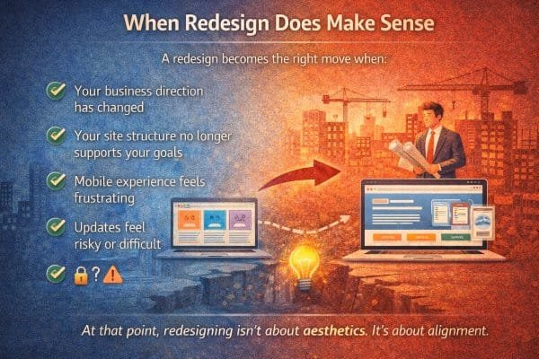 When Redesign Does Make Sense