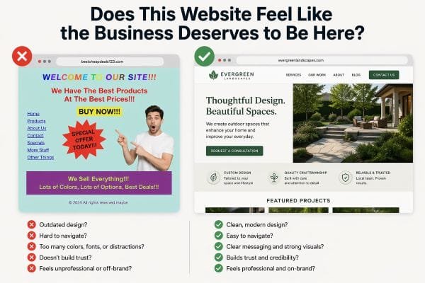 Does This Website Feel Like the Business Deserves to Be Here?