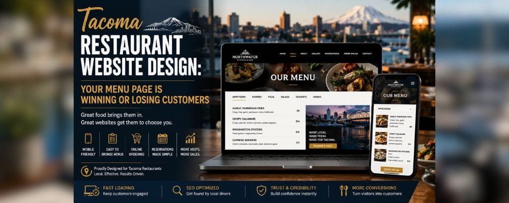 Restaurant website design for Tacoma dining