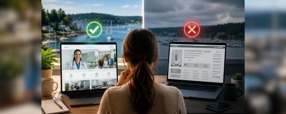 Why Gig Harbor Patients Trust Some Healthcare Websites Instantly and Leave Others in Seconds