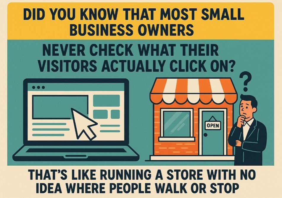 Did you know that most small business owners never check what their visitors actually click on That’s like running a store with no idea where people walk or stop