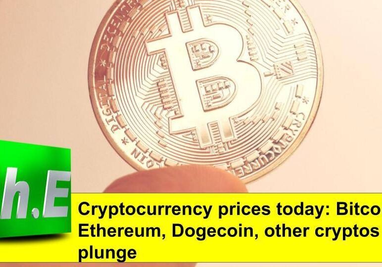 Cryptocurrency prices today: Bitcoin, Ethereum, Dogecoin, other cryptos plunge