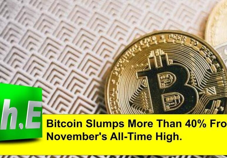 Bitcoin Slumps More Than 40% From November's All-Time High.