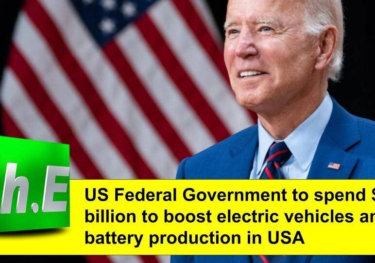 US Federal Government to spend $3 billion to boost electric vehicles and battery production in USA