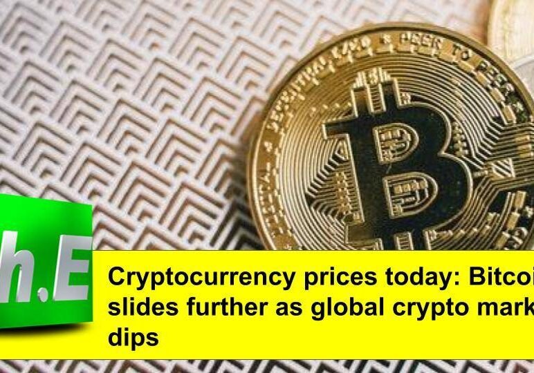 Cryptocurrency prices today: Bitcoin slides further as global crypto market dips