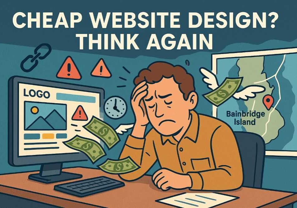 Frustrated Entrepreneur Scene_simple Website Design Bainbridge Island
