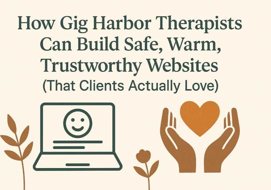 How Gig Harbor Therapists Can Build Safe, Warm, Trustworthy Websites (That Clients Actually Love)