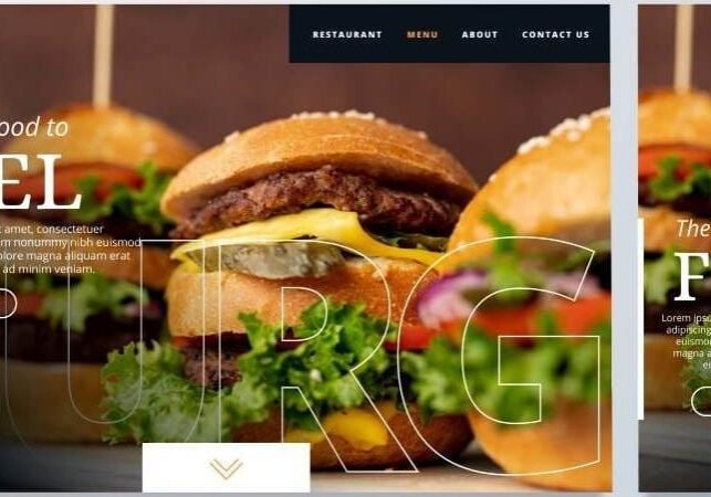 restaurant website design
